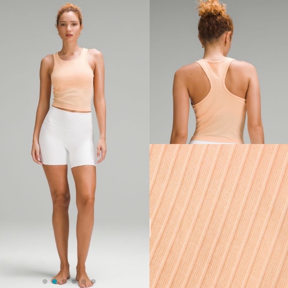 lululemon athletica Tops - Lululemon Ebb to Street Cropped Racerback Tank Top
Peach Bellini!
